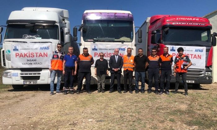 Çanakkale’den Pakistan’a Yardım Tırı Gönderildi