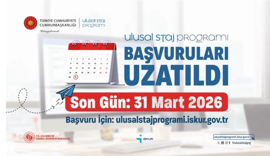 Müjde: Ulusal Staj Programı 2026 Başvuruları Uzatıldı! İşte Yeni Son Tarih ve Başvuru Ekranı