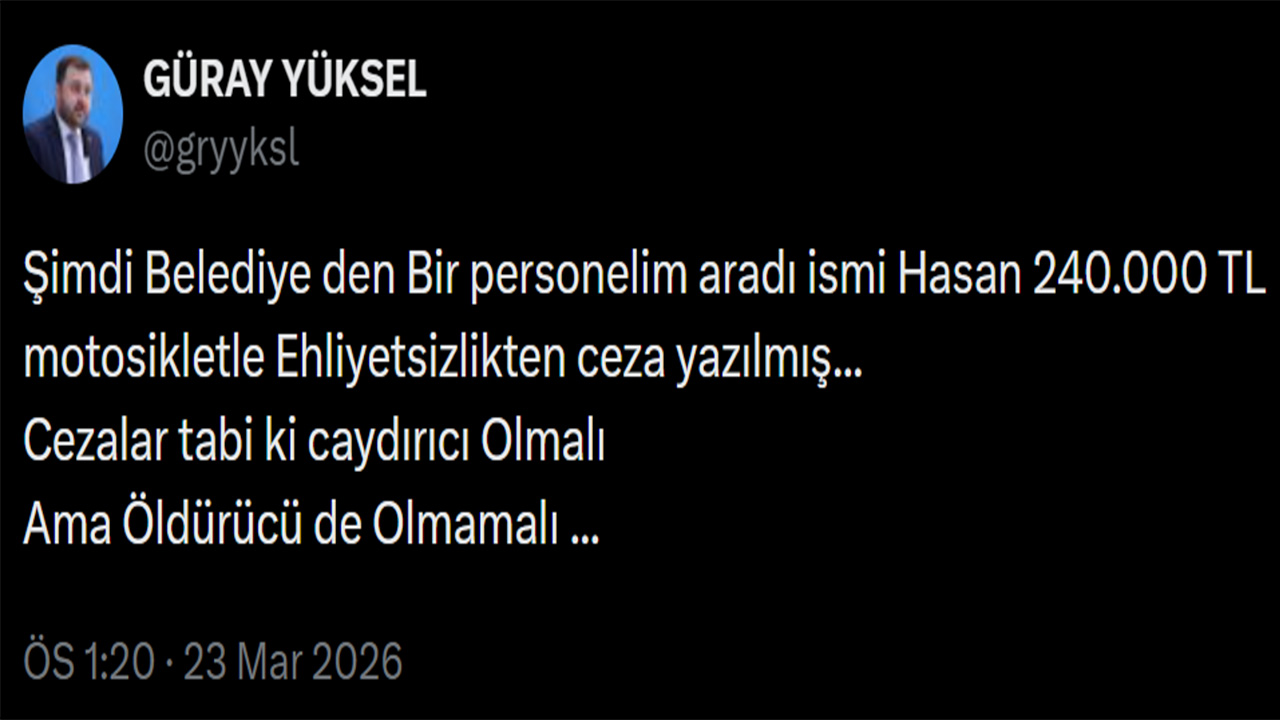 Güray Yüksel’den “240 Bin TL” İsyanı! “Cezalar Caydırıcı Olmalı Ama Öldürücü Değil”